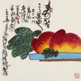 【已售】王永剛 三尺斗方《馨香長壽》 國家一級美術(shù)師（詢價）