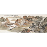 【已售】廖崧越 小六尺《山色漸分云外秋》 廣西桂林美協(xié)會員