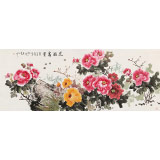 【已售】梁景欣 小六尺《花開富貴》 青大美院學(xué)院派畫家