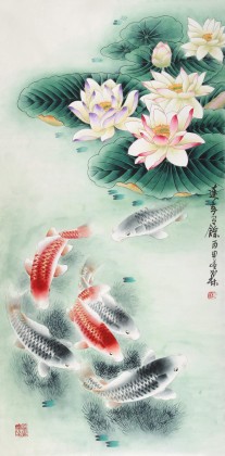 南海禪寺 妙林居士 三尺《連年有余》