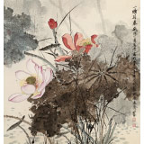 【已售】吳顯剛 四尺斗方《一塘荷氣》 貴州七星關美協(xié)主席