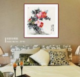 【已售】侯樹堂 四尺斗方《國色天香》 山西繁峙美術(shù)家協(xié)會理事