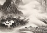 張慧仁 四尺《春興欲醉濛濛雨》 廣西山水畫家協(xié)會(huì)常務(wù)理事