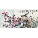 【已售】曲逸之 四尺《雙喜》 河南省著名花鳥畫家