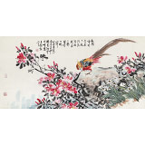 【已售】曲逸之 四尺《錦上添花》 河南省著名花鳥(niǎo)畫(huà)家