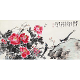 【已售】曲逸之 四尺《富貴雙喜》 河南省著名花鳥畫家