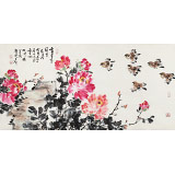 曲逸之 四尺《富貴花開早》 河南省著名花鳥畫家