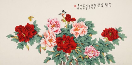 限時(shí)特惠訂制 / 凌雪四尺《花開富貴》(橫、豎任選)