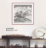 王永剛 四尺斗方《雪邨小景》 國(guó)家一級(jí)美術(shù)師（詢價(jià)）