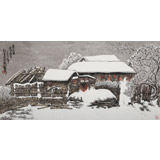 王永剛 四尺雪景山水《老屋飛雪》 國家一級美術師