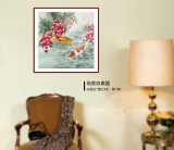 【已售】趙逸梅 四尺斗方《雙魚大利圖》 著名工筆畫家