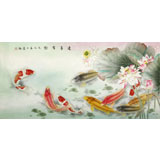 【已售】趙逸梅 四尺《連年有余》 著名工筆畫(huà)家