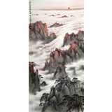 【已售】劉金河 四尺《江山萬里盡朝暉》 中國美術(shù)家協(xié)會會員