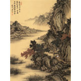 【已售】吳顯剛 《幽谷聽泉》貴州七星關美協(xié)主席