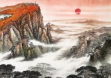 【已售可訂制】李碧峰 小八尺《泰山日出》 中國書畫家協(xié)會(huì)理事