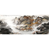 【已售】李碧峰 小八尺《金秋放牧圖》 中國書畫家協(xié)會理事