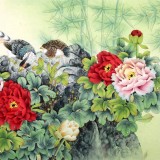 趙逸梅 四尺《前程似錦》 山東著名工筆女畫家