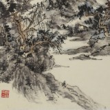 張婷 《幽谷圖》清華美院張建文工作室畫(huà)家