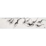 孫海峰 四尺對開《龍吟四海》 安徽省美協(xié)會員