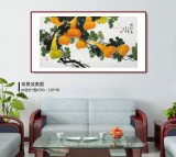 【已售】黃藝三尺招財辟邪葫蘆畫《福祿圖》