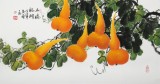 【已售】黃藝三尺招財(cái)辟邪葫蘆畫(huà)《五福臨門(mén)》