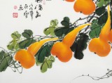 黃藝三尺招財辟邪葫蘆畫《福祿圖》