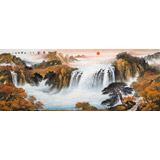 【已售】楊銘昌 小六尺《寶地生金》 安徽山水畫研究協(xié)會(huì)理事