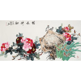 程勇亮 四尺《國(guó)花神韻》 河南省美協(xié)會(huì)員