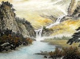 【已售】王友金 小八尺《源遠(yuǎn)流長(zhǎng)》 招財(cái)山水畫