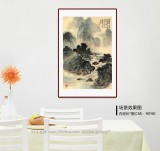 何實(shí) 四尺三開(kāi)《雨后青山分外嬌》 吉林著名山水畫(huà)家