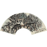 【已售】張建文 扇面《樹杪百重泉》中美協(xié)會員 清華美院高研班導(dǎo)師