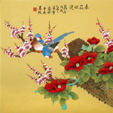 【已售】凌雪 四尺斗方《春花爛漫》 北京美協(xié)會員