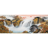 【已售】楊銘昌 小六尺《源遠(yuǎn)流長(zhǎng)》 安徽山水畫研究協(xié)會(huì)理事