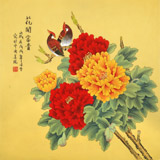 【已售】凌雪 四尺斗方《花開富貴》 北京美協(xié)會(huì)員