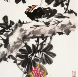 【已售】柳常學(xué) 四尺三開(kāi)《多子多福圖》 中國(guó)美協(xié)會(huì)員