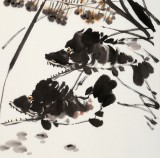 【已售】柳常學 四尺三開《魚樂圖》 中國美協(xié)會員