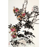 【已售】柳常學 四尺三開《石榴圖》 中國美協(xié)會員