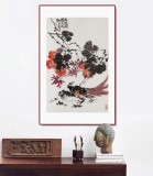 【已售】柳常學(xué) 四尺三開《春光明媚》 中國(guó)書畫家協(xié)會(huì)理事