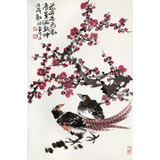 【已售】柳常學(xué) 四尺三開《花開春色動》 中國書畫家協(xié)會理事