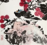 【已售】柳常學(xué) 四尺三開《得利圖》 中國美協(xié)會員