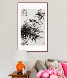 【已售】柳常學(xué) 四尺三開《竹報平安》 中國書畫家協(xié)會理事