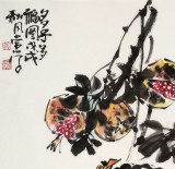 【已售】柳常學(xué) 四尺三開(kāi)《多子多福圖》 中國(guó)美協(xié)會(huì)員