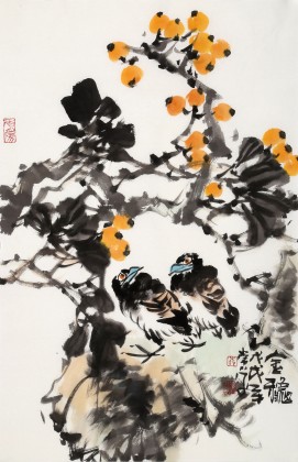 【已售】柳常學(xué) 四尺三開《金秋》 中國美協(xié)會員