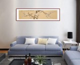 【已售】皇甫小喜 四尺對開《梅花香自苦寒來》 河南著名花鳥畫家