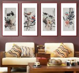 邢書波 四條屏《春意濃》 中美協(xié)會員 清華美院創(chuàng)作班導師（詢價）