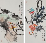 邢書波 四條屏《春意濃》 中美協(xié)會員 清華美院創(chuàng)作班導師（詢價）