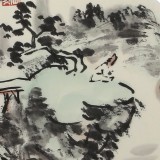 【已售】張建文 扇面《陽朔畫山》中美協(xié)會員 清華美院高研班導(dǎo)師