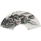【已售】張建文 扇面《江南風景》中美協(xié)會員 清華美院高研班導師