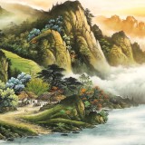 【已售】楊銘昌 小八尺《流水生財》 安徽山水畫研究協(xié)會理事