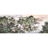 【已售】何華賢 小六尺《一帆風(fēng)順》 潁淮書畫名家